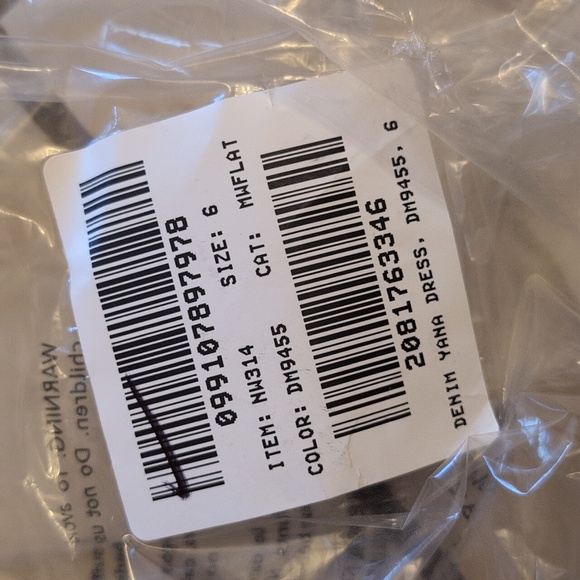 NWT Madewell Denim Yana Dress Midi Full Circle Skirt V Neck Dark Blue Size 6 - Picture 12 of 13